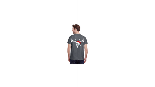 short sleeve deer skull christmas shirt